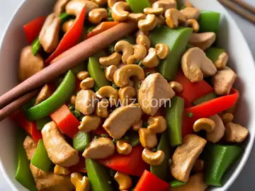 Cashew Chicken Ding With Jicama, Celery, and Red Bell Pepper Recipe