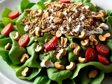 Cashew and Swiss cheese Salad with Poppy Seed Dressing