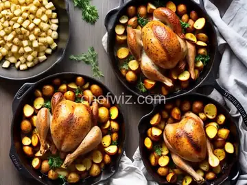 Cast-Iron Roast Chicken With Crispy Potatoes