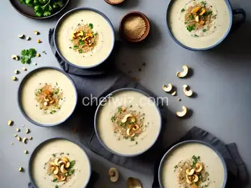 Cauliflower-Cashew Soup with Crispy Buckwheat