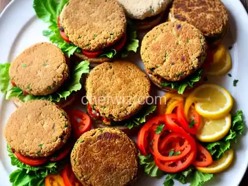 Cauliflower Falafel Veggie Burgers