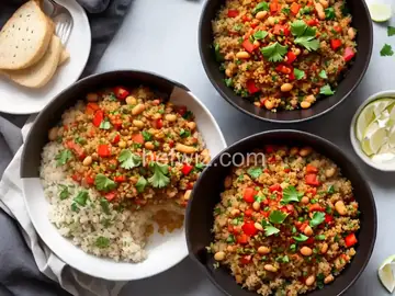 Cauliflower Rice and Beans