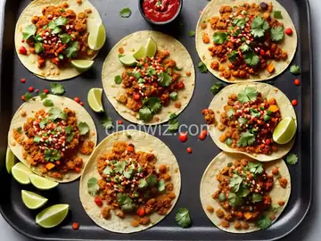 Cauliflower Tacos with Spicy Sriracha Black Beans