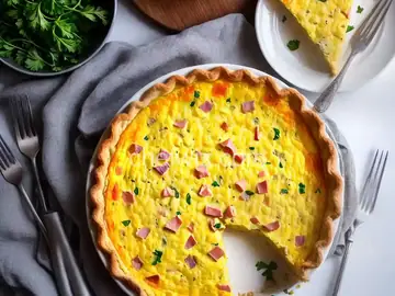 Cauliflower and Ham Crustless Quiche