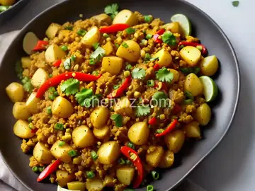 Cauliflower and Potato Stir-Fry - East Indian Recipe