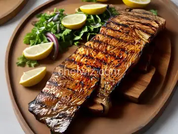 Cedar-Planked Char with Wood-Grilled Onions