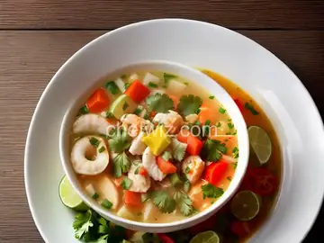 Ceviche, a Cold Seafood Soup