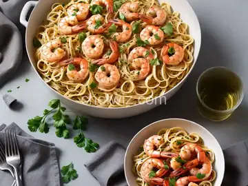 Champagne Shrimp and Pasta