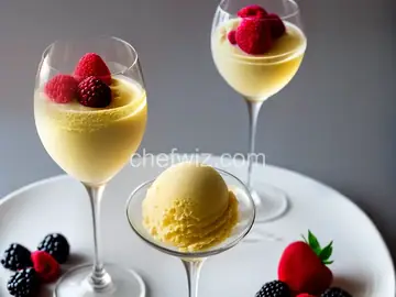 Champagne Sorbet with Berry Medley