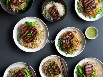 Char Grilled Pork Neck with Vermicelli Noodles: Bun Thit Nuong