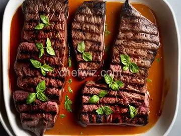 Char-Grilled Rib Eye with Roasted Shallot and Herb Butter