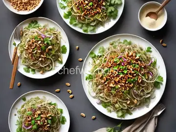 Charles Phan's Green Papaya Salad with Rau Ram, Peanuts, and Crispy Shallots