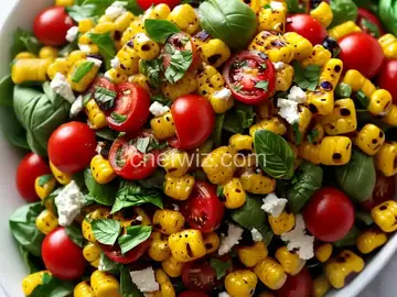 Charred Corn Salad with Basil and Tomatoes