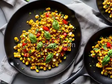Charred Corn and Pepperoncini Relish with Basil