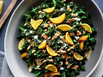 Charred Kale With Citrus and Green Tahini