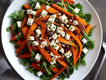 Charred, Oven-Roasted Carrot Salad With Feta Cheese Recipe