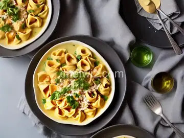 Cheese Tortellini in Curried Coconut Milk