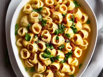 Cheese Tortellini in Light Broth