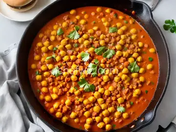 Cheeseburger Chickpea Skillet