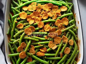 Cheesy Baked Green Beans