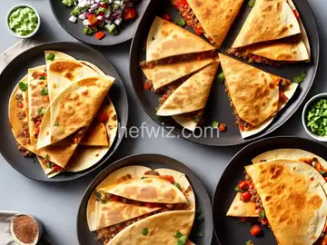 Cheesy Beef Quesadillas