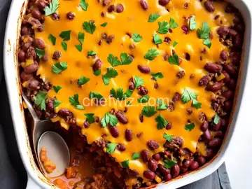 Cheesy Beef and Bean Bake