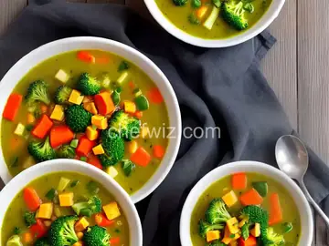 Cheesy Broccoli and Vegetable Soup