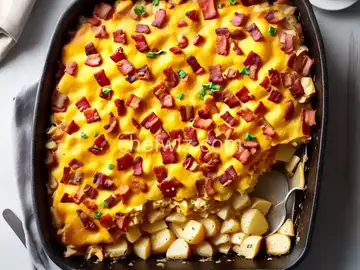 Cheesy Chicken and Potato Casserole with Bacon