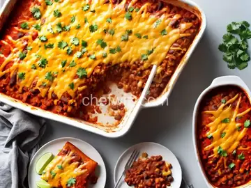 Cheesy Chili Enchiladas