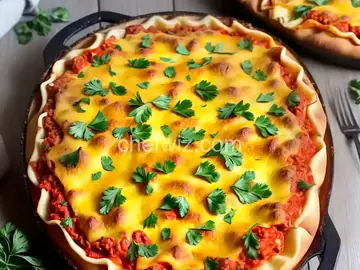 Cheesy Lasagna Stuffed Garlic Bread