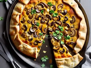 Cheesy Mushroom Galette