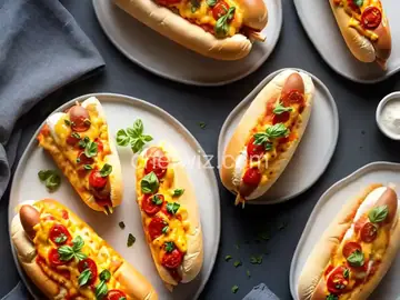 Cheesy Pizza Hot Dogs