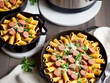 Cheesy Sausage Rigatoni