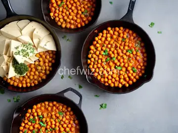 Cheesy Skillet Chickpeas