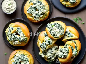 Cheesy Spinach-Artichoke Bagels