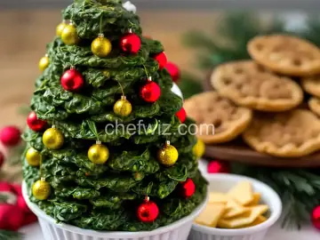 Cheesy Spinach Dip Christmas Tree