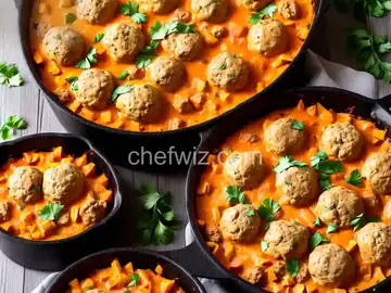 Cheesy Turkey Meatball Skillet