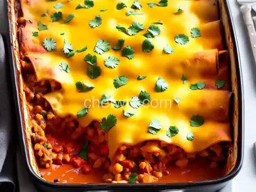 Cheesy Vegetarian Enchilada Casserole
