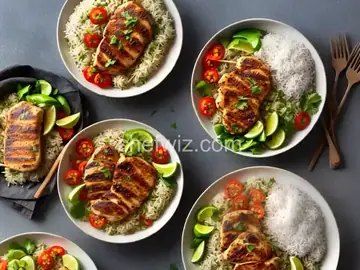Chelo Kabob (Persian Rice with Chicken Kabob)
