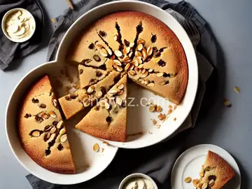 Cherimoya-Almond Cake