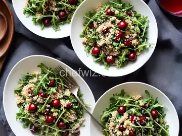 Cherry Couscous & Arugula Salad with Balsamic Vinaigrette