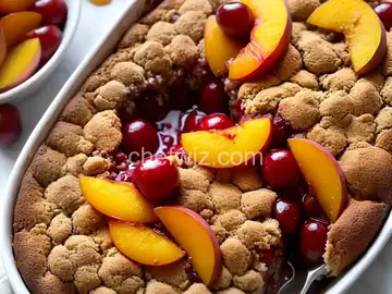 Cherry Peach Dump Cake