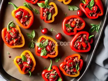 Cherry Peppers Stuffed with Prosciutto and Provolone