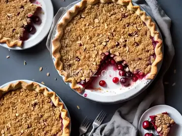 Cherry Pie with Almond Crumb Topping
