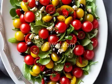 Cherry Tomatoes and Olive Salad