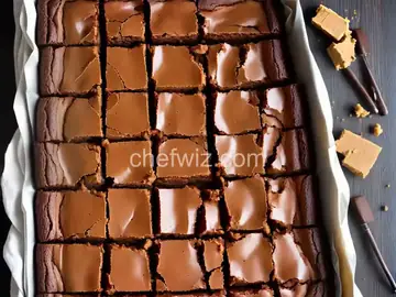 Chewy Peanut Butter Brownies