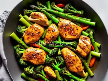 Chicken, Asparagus, and Broccoli Stir-Fry