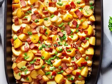 Chicken Bacon Ranch Potato Bake