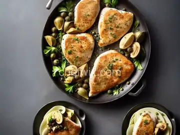 Chicken Breast Cutlets with Artichokes and Capers