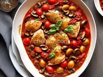 Chicken Cacciatore With Mushrooms, Tomato, and Onion Recipe
